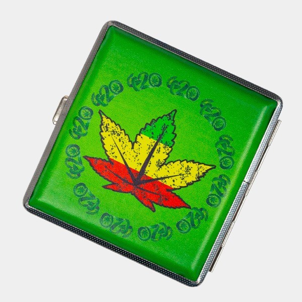 Pitillera Metálica Rasta hoja 420