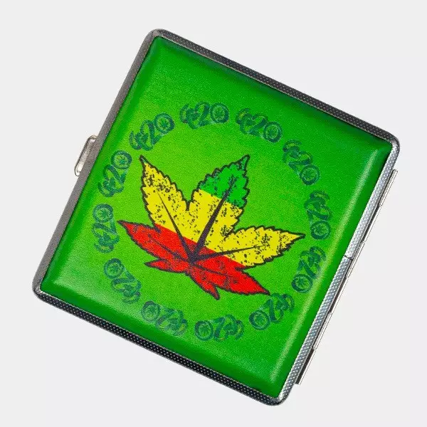 Pitillera Metálica Rasta hoja 420