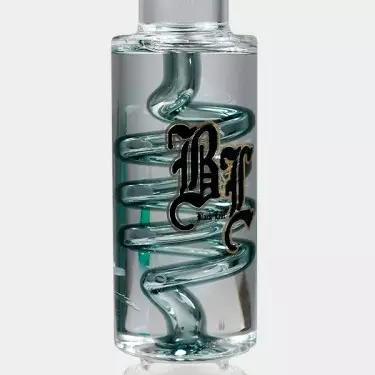 Black Leaf Pre-Cooler Bong with Spiral - GB The Green Brand