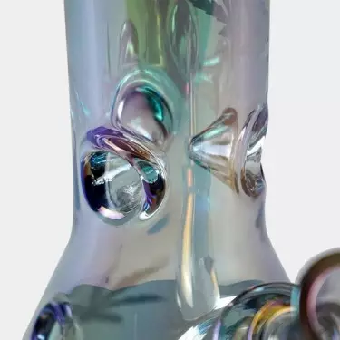 Black Leaf Iridescent Ice Bong - GB The Green Brand