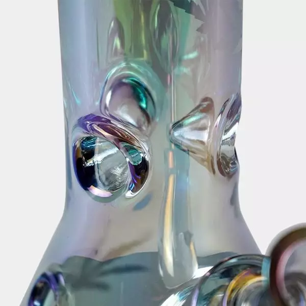 Black Leaf Iridescent Ice Bong - GB The Green Brand