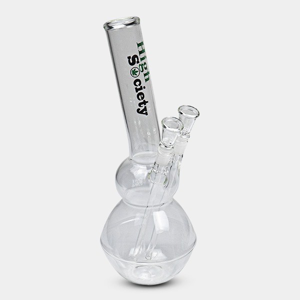 View Bong de Cristal con Doble Cazoleta