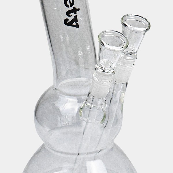 Bong de Cristal con Doble Cazoleta detalle doble cazoleta