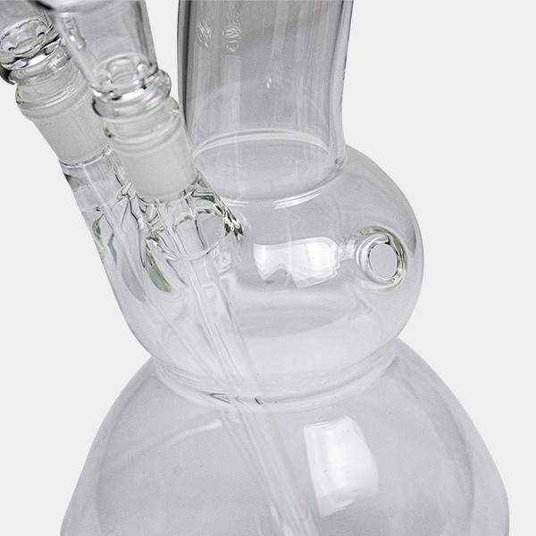 Bong de Cristal con Doble Cazoleta detalle orificio