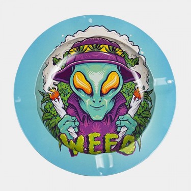 Cenicero de Metal Marihuana weed alien