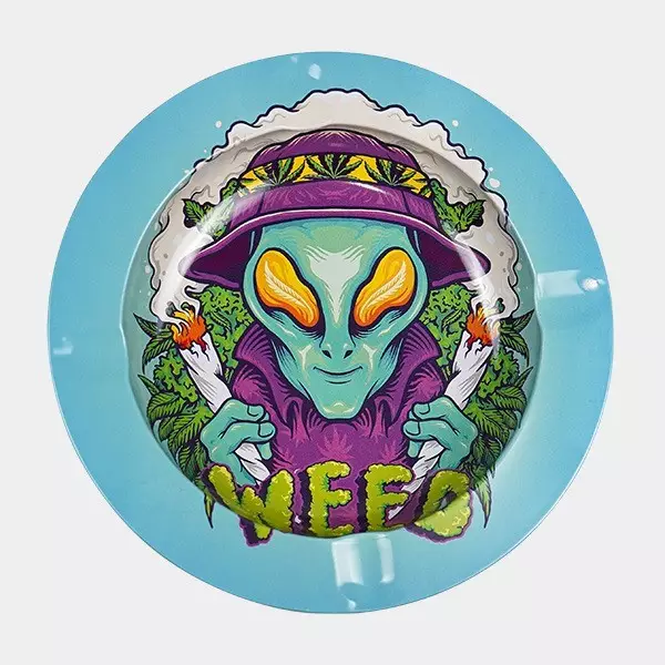 Cenicero de Metal Marihuana weed alien