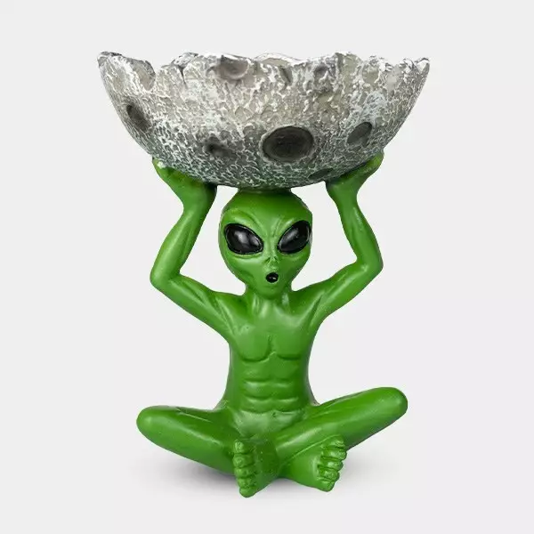 View Cinzeiro Alien Verde Na Lua