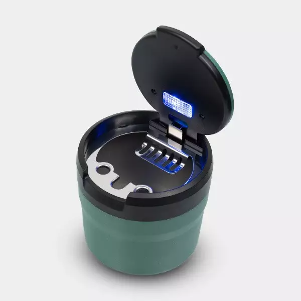 Cenicero para Coche con LED Cenicero para Coche con LED verde abierto