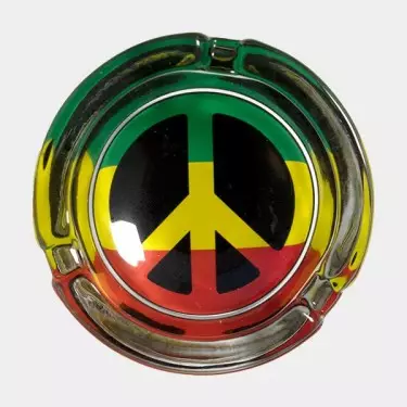 Cinzeiro de vidro desenhos marijuana - GB The Green Brand