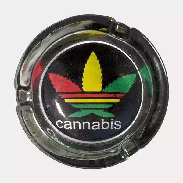 Cinzeiro de vidro desenhos marijuana - GB The Green Brand