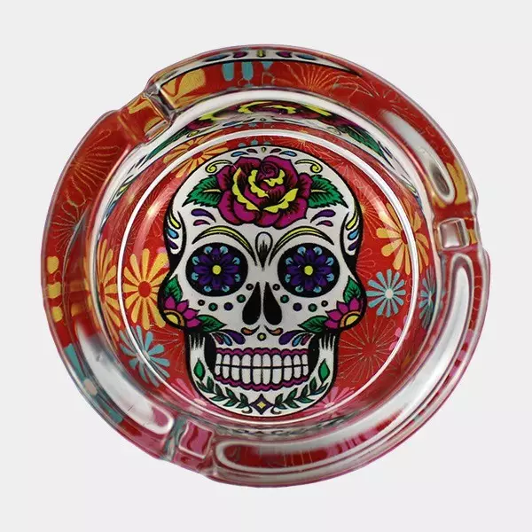 Cenicero de Cristal Cenicero de Cristal square catrina roja