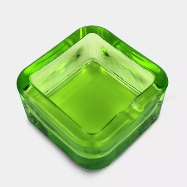 Cenicero de Cristal Cenicero de Cristal square verde