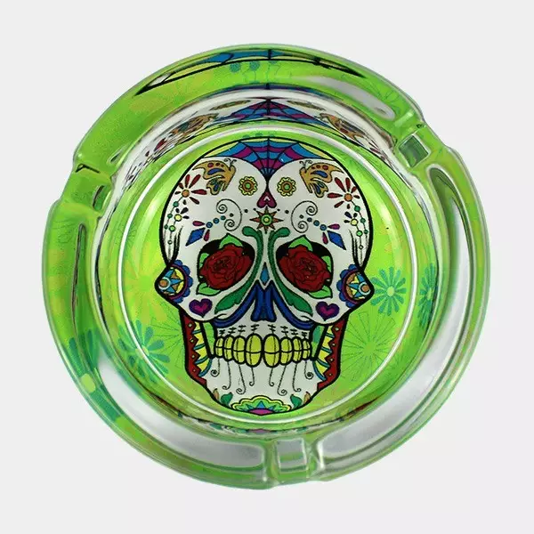 Cenicero de Cristal Cenicero de Cristal square catrina verde