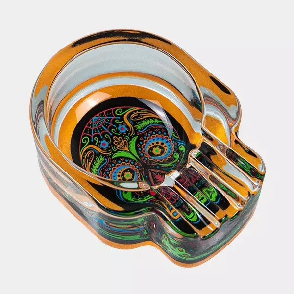 Cinzeiro Caveira de Vidro Champ