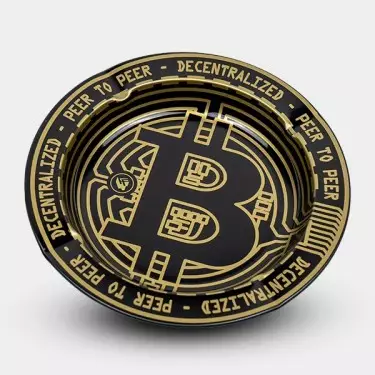 Cenicero Bitcoin Metalizado