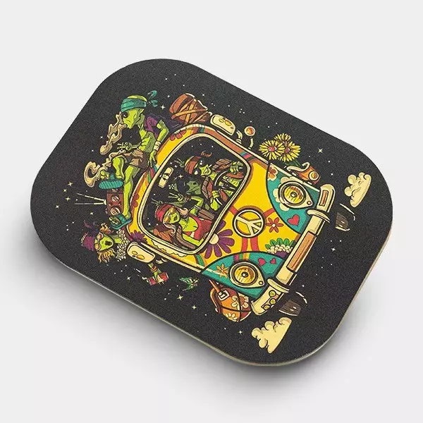 Bandeja de Liar Pequeña con Tapa 'Hippie Bus'