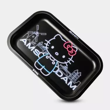 G-ROLLZ Medium Hello Kitty Neon Amsterdam Rolling tray - GB The Green Brand