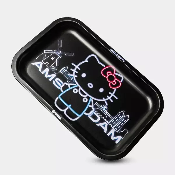 G-ROLLZ Medium Hello Kitty Neon Amsterdam Rolling tray - GB The Green Brand
