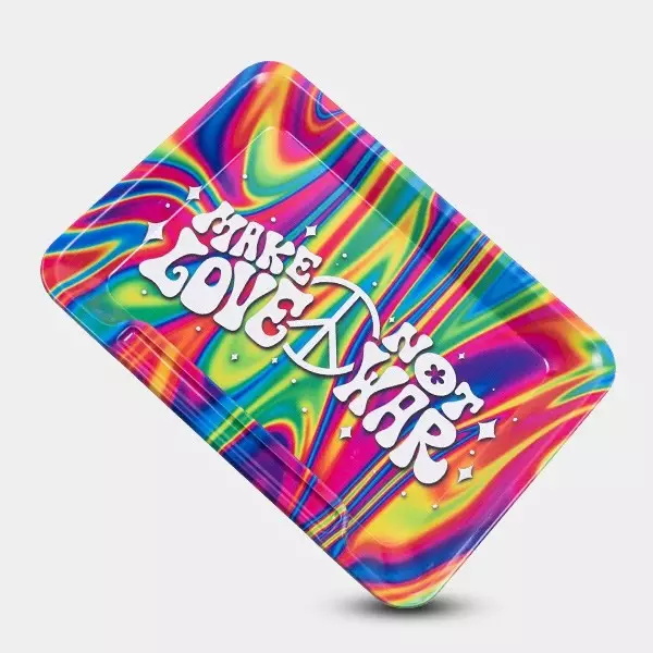 View Make Love Not War Rolling Tray - GB The Green Brand
