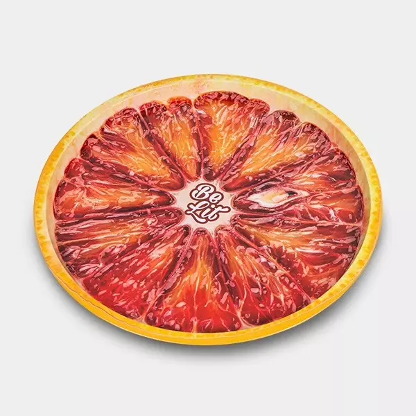 View Blood Orange Round Rolling Tray - GB The Green Brand