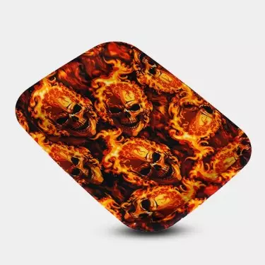 Fire Skulls Small Rolling Tray - GB The Green Brand