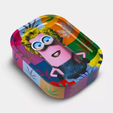 'Marilyn' Metal Box With Rolling Tray - Growbarato