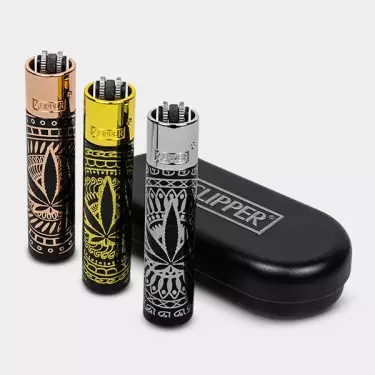 Leaves Premium Clipper metal lighter - GB The Green Brand