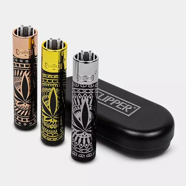 View Leaves Premium Clipper metal lighter - GB The Green Brand