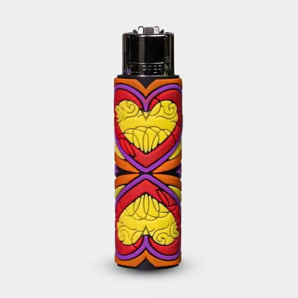 Clipper Hippie Passion 3 Lighter with Silicone Case