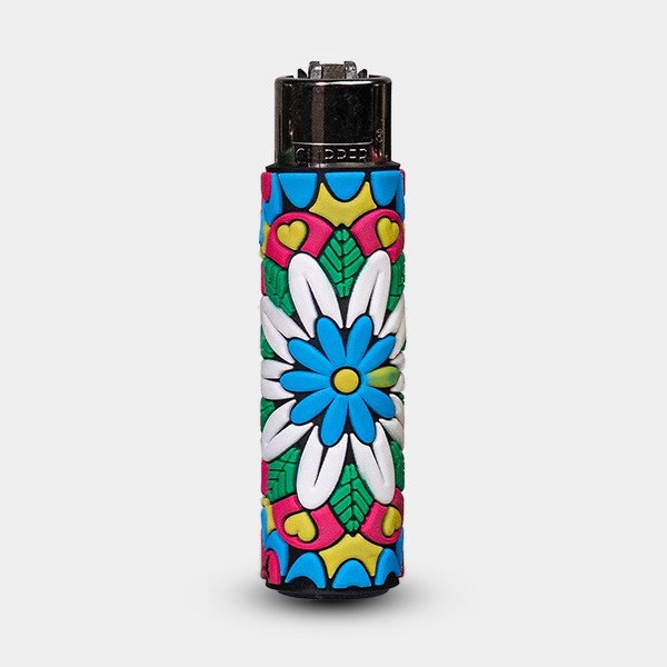 Mechero Clipper Hippie Passion 3 con Funda de Silicona 4