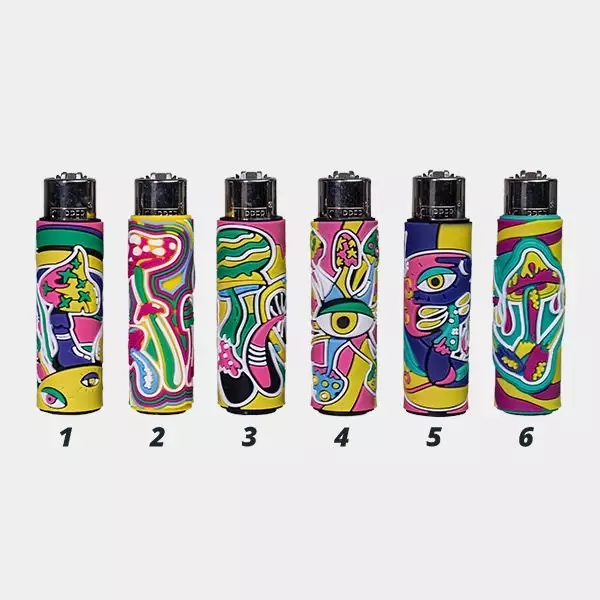 View Clipper Mush World Lighter with Silicone Case - GB The Green Brand