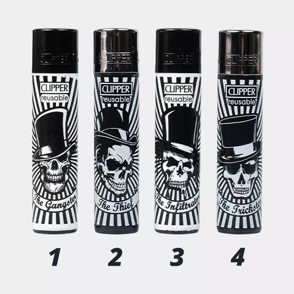 View Party Skulls Clipper Lighter - GB The Green Brand