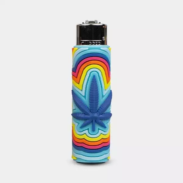 Mechero Clipper Funda de Silicona Vibrant Weed - GB The Green Brand