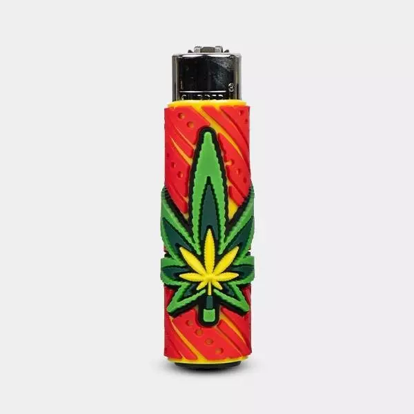 Mechero Clipper con Funda de Silicona Vibrant Weed 5