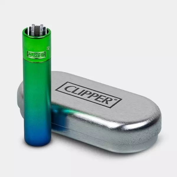 View Sturdy Peacock Clipper Lighter - GB The Green Brand