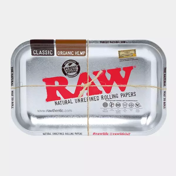 Heavy duty Metal Tray RAW Silver - GB The Green Brand