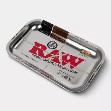 Heavy duty Metal Tray RAW Silver - GB The Green Brand