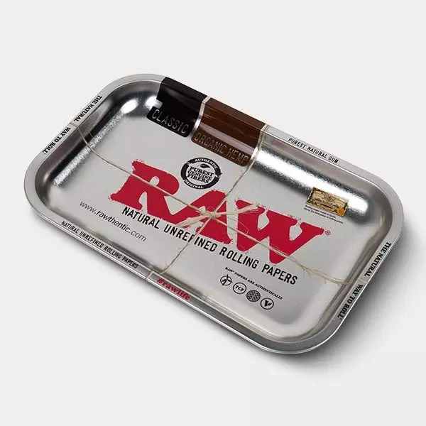 View Heavy duty Metal Tray RAW Silver - GB The Green Brand