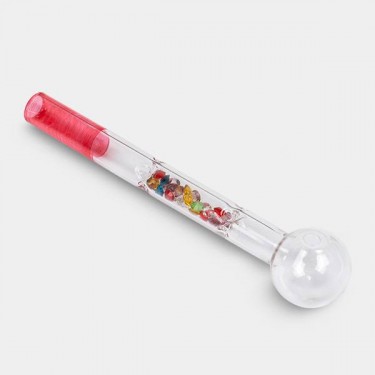 Pipa de Cristal para Aceite con Filtro multicolor