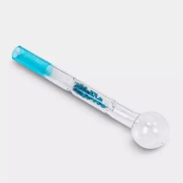 Pipa de Cristal para Aceite con Filtro azul