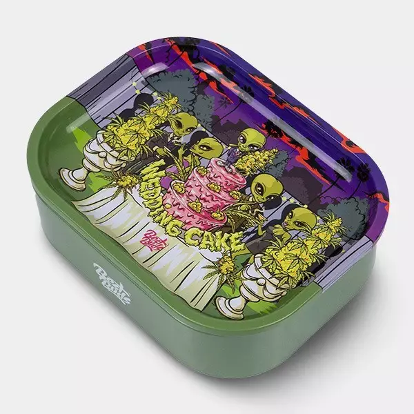 Caixa de Metal com Bandeja para Enrolar 'Wedding Cake' - GB The Green Brand