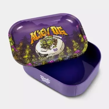Caixa de Metal com Bandeja para Enrolar 'Alien OG' - GB The Green Brand