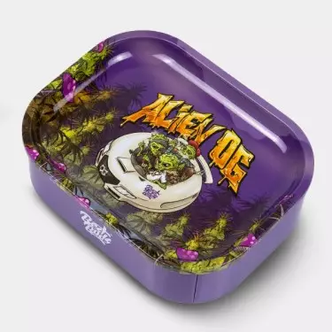 Caixa de Metal com Bandeja para Enrolar 'Alien OG' - GB The Green Brand