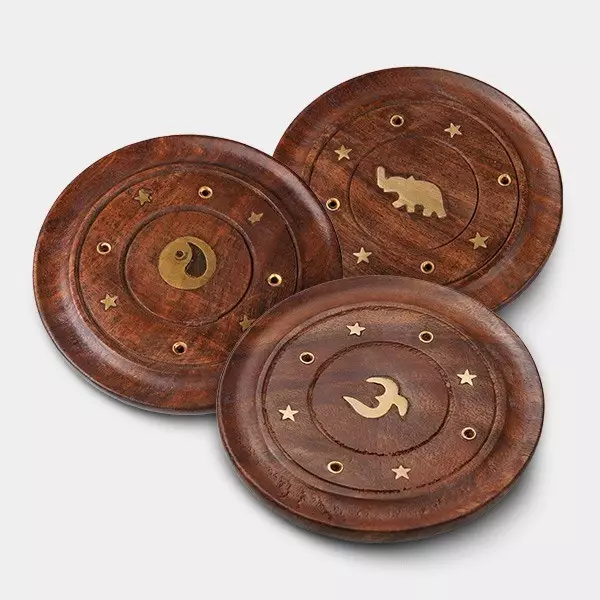 View Placa de madeira para hastes de incenso - GB A marca verde