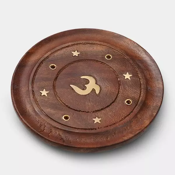 Plato de Madera para Incienso shiva