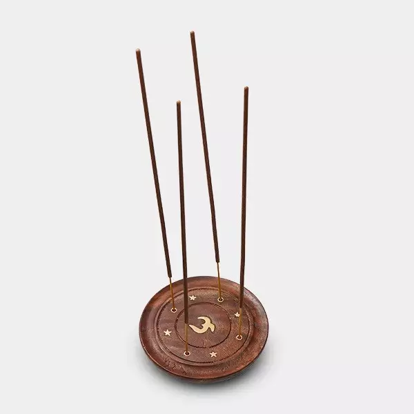 Plato de Madera para Incienso shiva