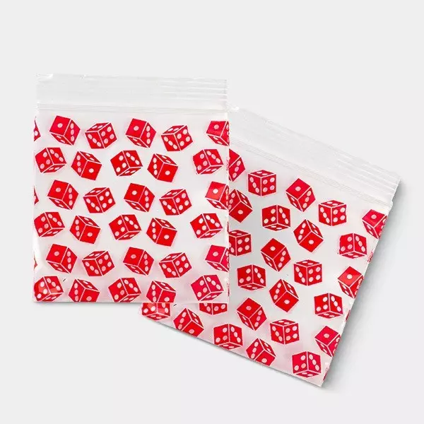 Dice Zip Bag 50x50mm - GB The Green Brand
