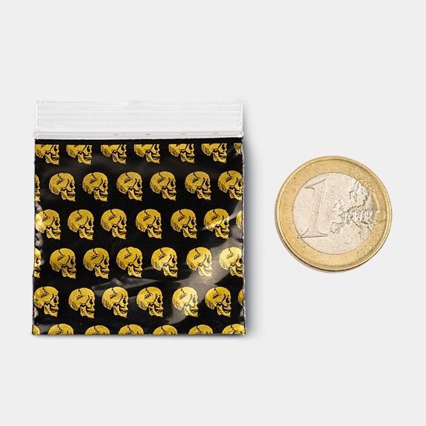 Bolsa Zip 50x50mm Cráneo