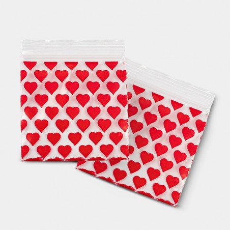 Bolsa Zip 50x50mm Corazón