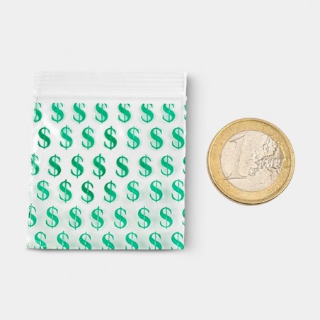 Bolsa Zip 50x50mm Dólar